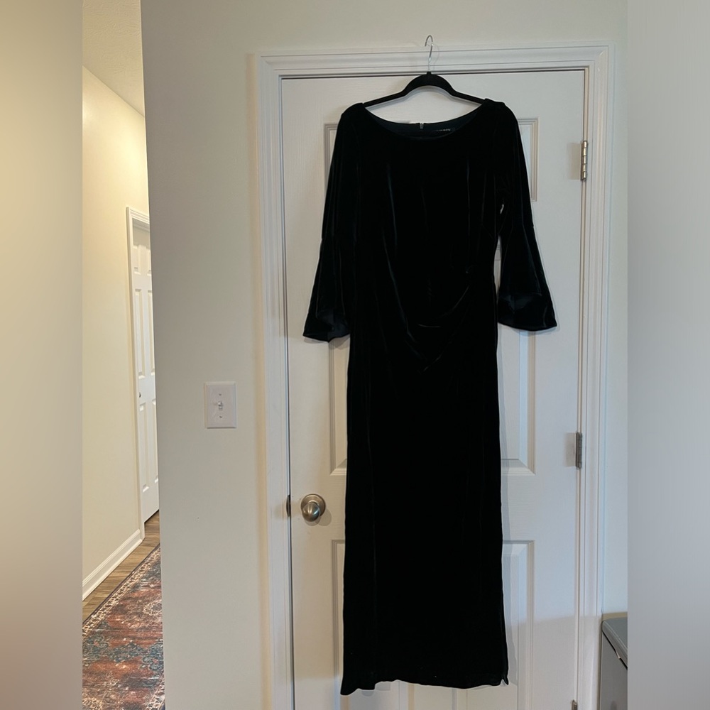 Ralph Lauren green velvet dress